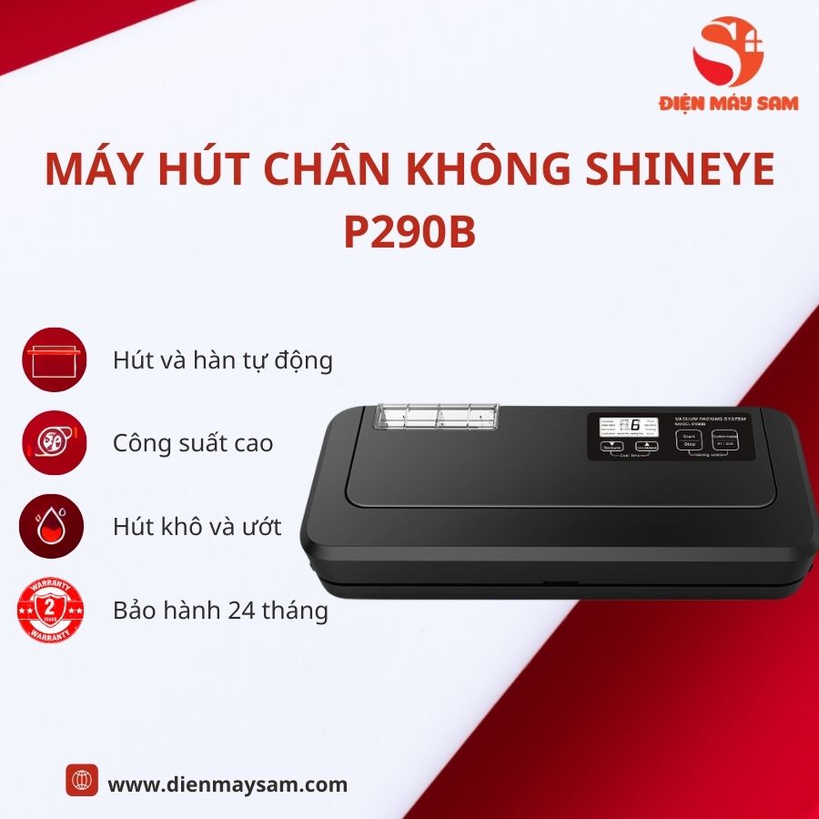 Máy chân không P290B không kén túi - Hàng chính hãng, bảo hành 12 tháng
