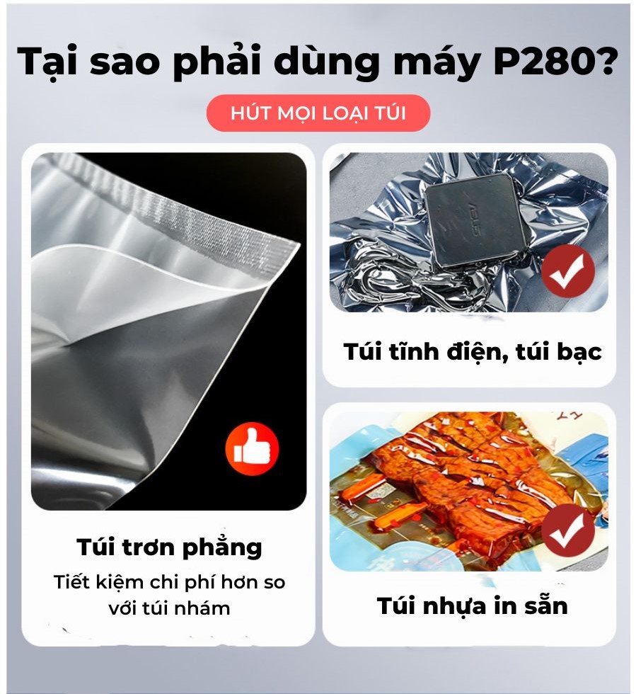 Máy hút chân không ShineYe P280 không kén túi - Hàng chính hãng